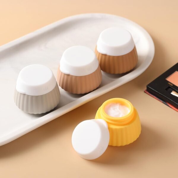 Travel Containers for Toiletries,TSA Approved Silicone Cream Jars, Travel Essentials Accessories with Clear Bag and Labels, Leak Proof Travel Size Jars for Liquid Cosmetic Face Body Hand Cream - Image 2