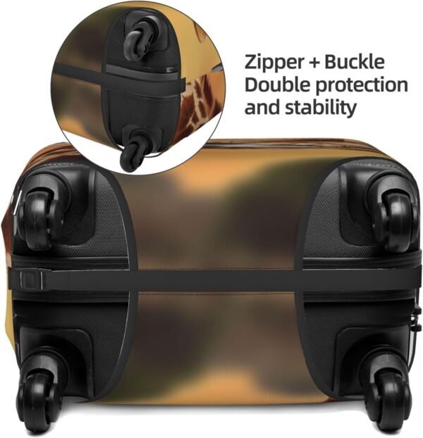 Travel Luggage Cover Suitcase Cover Giraffe Elastic Luggage Covers for Travel Luggages Protector Covers Washable Luggages Decorative Cover for Adult, Medium, Black, 12000 - Image 3