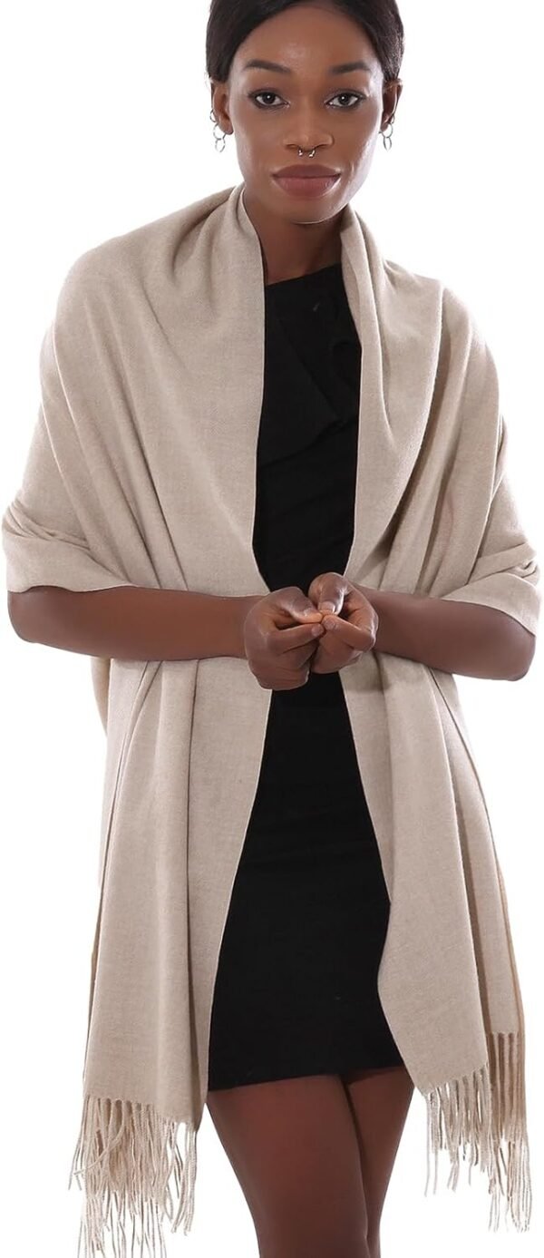 Womens Winter Scarf Pashmina Shawls and Wraps for Evening Dresses Warm Blanket Scarf for Wedding - Image 3