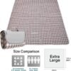 Extra Large Picnic Blanket Beach Blankets, Outdoor Foldable Waterproof Sand Mat for Beach Camping Hiking Travel Family Concerts Grass Park Music Festival Lawn Mats (Brown, 80x80inch) - Image 6