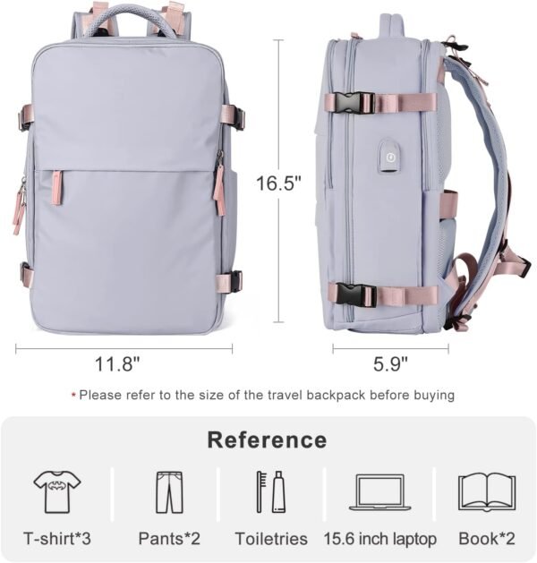 coofay Travel Backpack For Women Airline Approved Carry On Backpack Flight Approved Waterproof Sports Luggage Backpack Casual Daypack Small Hiking Backpack - Image 2