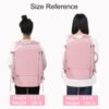 Hanples Extra Large Travel Backpack for Women as Person Item Flight Approved, 40L Carry On Backpack, 17 Inch Laptop Waterproof Hiking Casual Bag Backpack(Pink) - Image 9