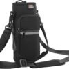Nuovoware Water Bottle Carrier Bag, 25oz/32oz Bottle Pouch Holder, Adjustable Shoulder Hand Strap 2 Pocket Sling Neoprene Sleeve Sports Water Bottle Accessories for Hiking Travelling Camping