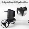 Backpack Trolley Wheeled Cart with Edge Guard Base Noiseless Big Wheels Aluminium Alloy Folding Hand Truck with Luggage Strap for Universal Backpacks Luggage cart for Teenagers,Adults,School,Travel - Image 8