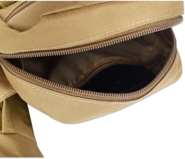 Tactical Waist Pack Pouch With Water Bottle Pocket Holder, Men Travel Waist Bag Hip Belt Bag for Running Hiking Travel Outdoors - Image 7