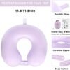 Travel Neck Pillow Airplane, Soft Memory Foam Support Head Neck Chin, with Removale Cover and Adjustable Snap Button, Comfortable Sleeping in Plane Car Train Traveling Office Home, Purple - Image 4