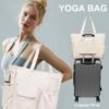 LEDAOU Beach Bag for Women Waterproof Sandproof Tote Bag Pool Bag with Zipper for Gym Shopping Travel with Wet Pocket - Image 9