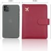 Melsbrinna Premium Leather Passport Holder Covers Case, Waterproof Rfid Blocking Travel Wallet Passport Holder with Pen Holder, Cute Passport Book for Women/Men - Image 5