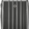 DELSEY Paris Helium Aero Hardside Expandable Luggage with Spinner Wheels, Brushed Charcoal, Checked-Medium 25 Inch