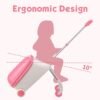 Kids Ride-on Luggage, Carry on Luggage with Trolley+Suitcase Design, Foldable and Rideable Suitcase with Spinner Wheels and Seat, 20" suitcase for Toddler Baby Travel Flight, Pink - Image 3