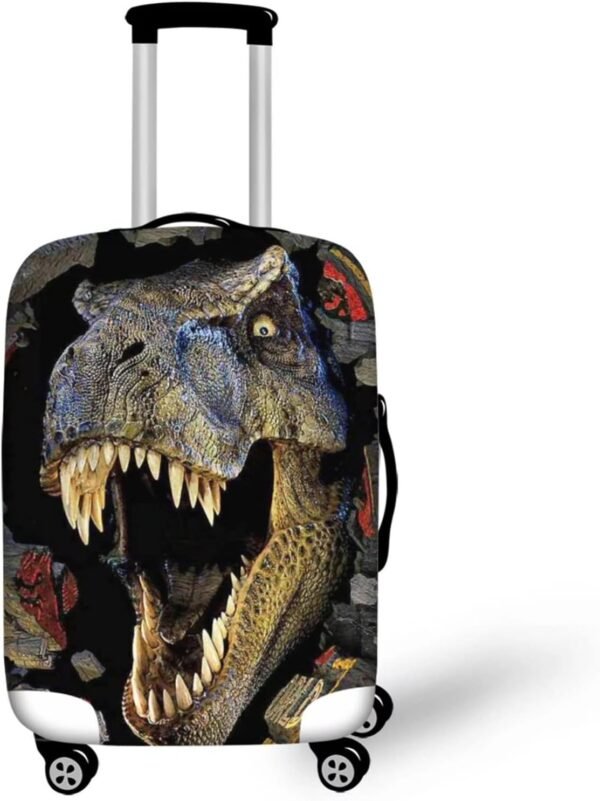 Mumeson 3D Dinosaur T-Rex Travel Suitcase Cover Protector Elastic Cover Anti-scratch Suitcase Cover Case Fit Baggage Size 22 23 24 25 Inch