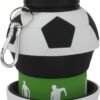 Maccabi Art Clip-On Collapsible 1 Liter, 34 oz. size BPA-Free Silicone Soccer Ball Large Water Bottle for Kids - Image 5