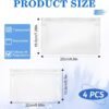 Tsa Approved Toiletry Bag, 4 Pieces Travel Toiletry Bags Leakproof Small Carry on Bag Clear Makeup Bag Peva Zipper Pouches Waterproof Cosmetic Bags Travel Essentials Bag with Zipper for Women Men - Image 3