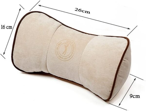 ALIBO Chairs Recliner Neck Rest Back Pillow Pain Relief Supports Car Airplane Travel Curve Pillow with Adjustable Elastic Strap Head Protector Pillow Beige 1 Piece,Firm One - Image 7