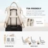 LOVEVOOK Laptop Backpack Purse for Women Waterproof Teacher Nurse Bag, 15.6 inch Work laptop Bag with USB Port, Business Travel Computer Backpack - Image 6