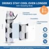 Insulated Sports Water Bottle with Spray Mist and Sip Kids Cool Misting Soccer Water Bottles School for Boys Girls Gym Cycling Climbing 20 OZ, Leak Proof Squeeze Cold Waterbottle - Image 5