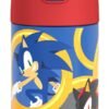 THERMOS FUNTAINER Water Bottle with Straw - 12 Ounce, Sonic the Hedgehog - Kids Stainless Steel Vacuum Insulated Water Bottle with Lid