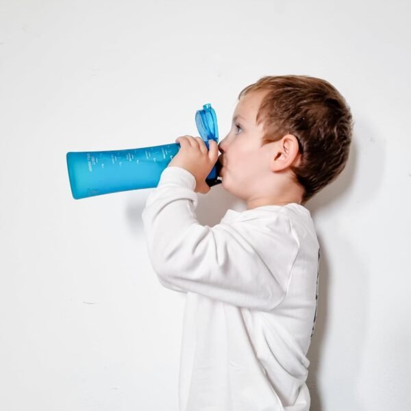 15oz Kids Sports Water Bottles for School with Spout Lid (Blue) - Image 6