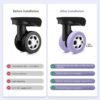 8Pcs Luggage Wheel Covers,Silicone Suitcase Wheel Cover for 2-2.4'' Spinner Wheel,Reusable Carry On Luggage Wheel Protector,Upgrade Suitcase Wheel Protective,Essential Travel Accessories(Purple) - Image 7