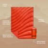 zzlamb Camping Blanket, Lightweight Cloak Puffy Down Alternative Travel Blanket, Portable & Windproof Warm Outdoor Blanket, Cozy Quilt Plane Car Picnic Hammock Beach Backpacking, 52x75in - Image 2