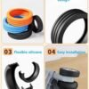 16Pcs Luggage Wheel Covers, Luggage Suitcase Wheels Protector Covers, Luggage Caster Silicone Cover, Carry on Luggage Wheel Protective Covers for Most Luggage Wheel (BLACK) - Image 3