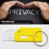 7 Pack Silicone Luggage Tag Baggage Handbag Travel Suitcase Tags with Name ID Card Perfect to Quickly Spot Luggage Suitcase (Yellow） - Image 6