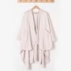 Berkshire Blanket Primalush™ Wearable Blanket, Cozy Loungewear Pocketed Plush Cape Wrap for Adults & Teens(Moonbeam, One Size 58"X64") - Image 4