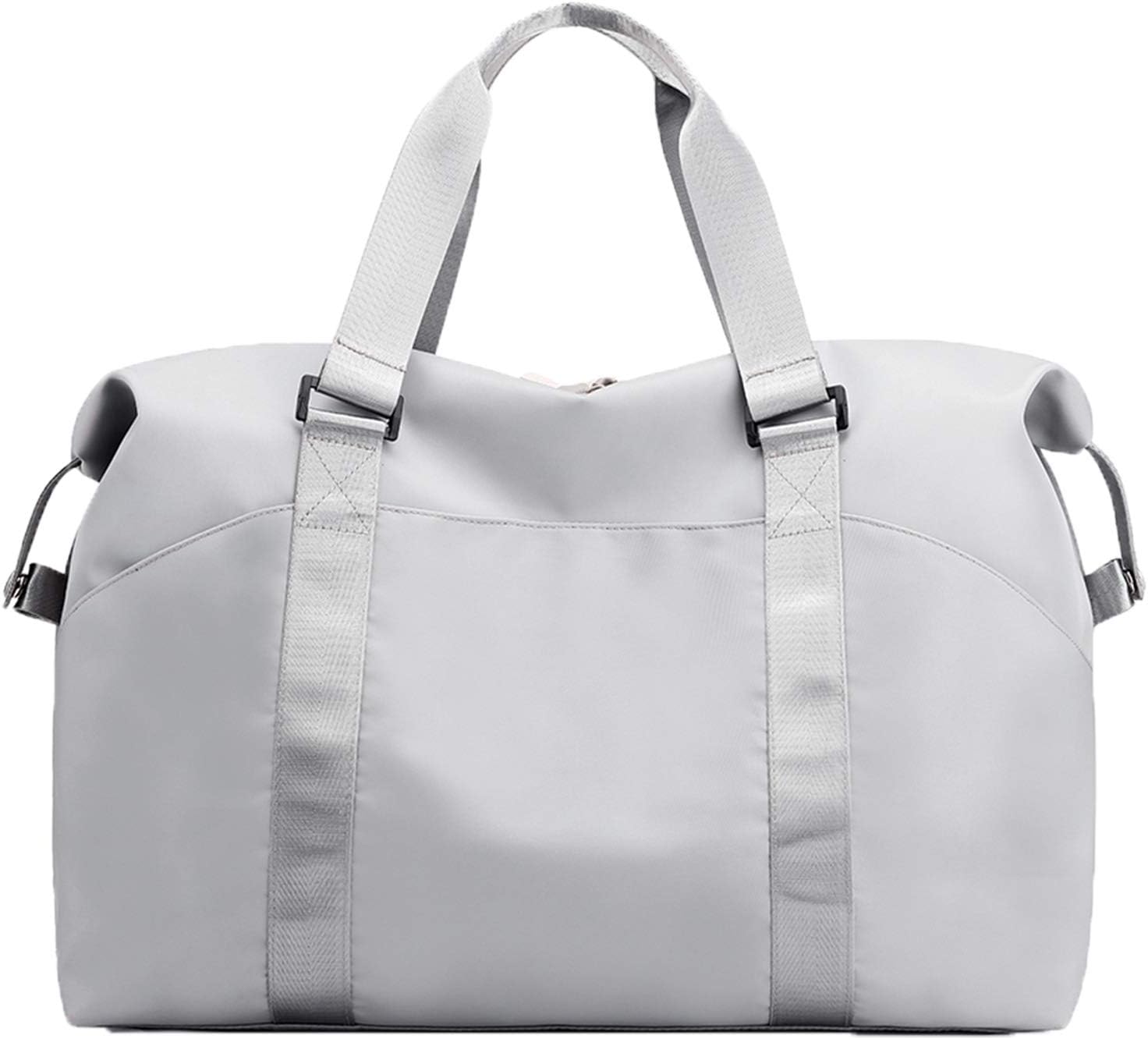 Forestfish Duffel Bags Traveling With Trolley Sleeve, Gym Bag Weekender Bags For Women, Grey