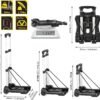 Hivexagon Folding Luggage Cart 88lbs Load Capacity Compact Lightweight and Durable Aluminum Alloy Travel Trolley for Luggage, Personal, Travel, Moving and Office Use - Image 5