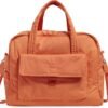 Vera Bradley Women's Cotton Utility Travel Bag, Orange Bell Pepper - Recycled Cotton, One Size