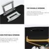 Flower letter M Black Luggage Cover Elastic Washable Stretch Suitcase Protector Anti-Scratch Travel Suitcase Cover for Kid and Adult M (22-24 inch suitcase) - Image 4