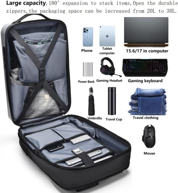 Starlink Gen 3 Outdoor Travel Bag,Anti-theft & Water-resistant Backpack for Starlink Dish and All Accessories,Fits for Camping,RV Trip (17 In - Image 4