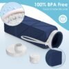 Collapsible Water Bottles,BPA-Free Leak-Proof Silicone Foldable Water Bottle Cup 20.6oz,Durable Lightweight Bottle for Gym Travel Camping Hiking Running (Navy Blue+Green) - Image 5