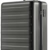 Carry on Luggage 22 X 14 X 9 Airline Approved, 20 Inch Luggage for 3-5 Days Travel, Double Spinner Wheels, 100% Hardshell PC, TSA Lock (Black, Rhine)