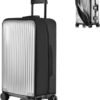 No Disassembly Suitcase Covers for Luggage - 30 Inch Clear Luggage Cover Protector, Black PVC Luggage Protector Suitcase Cover