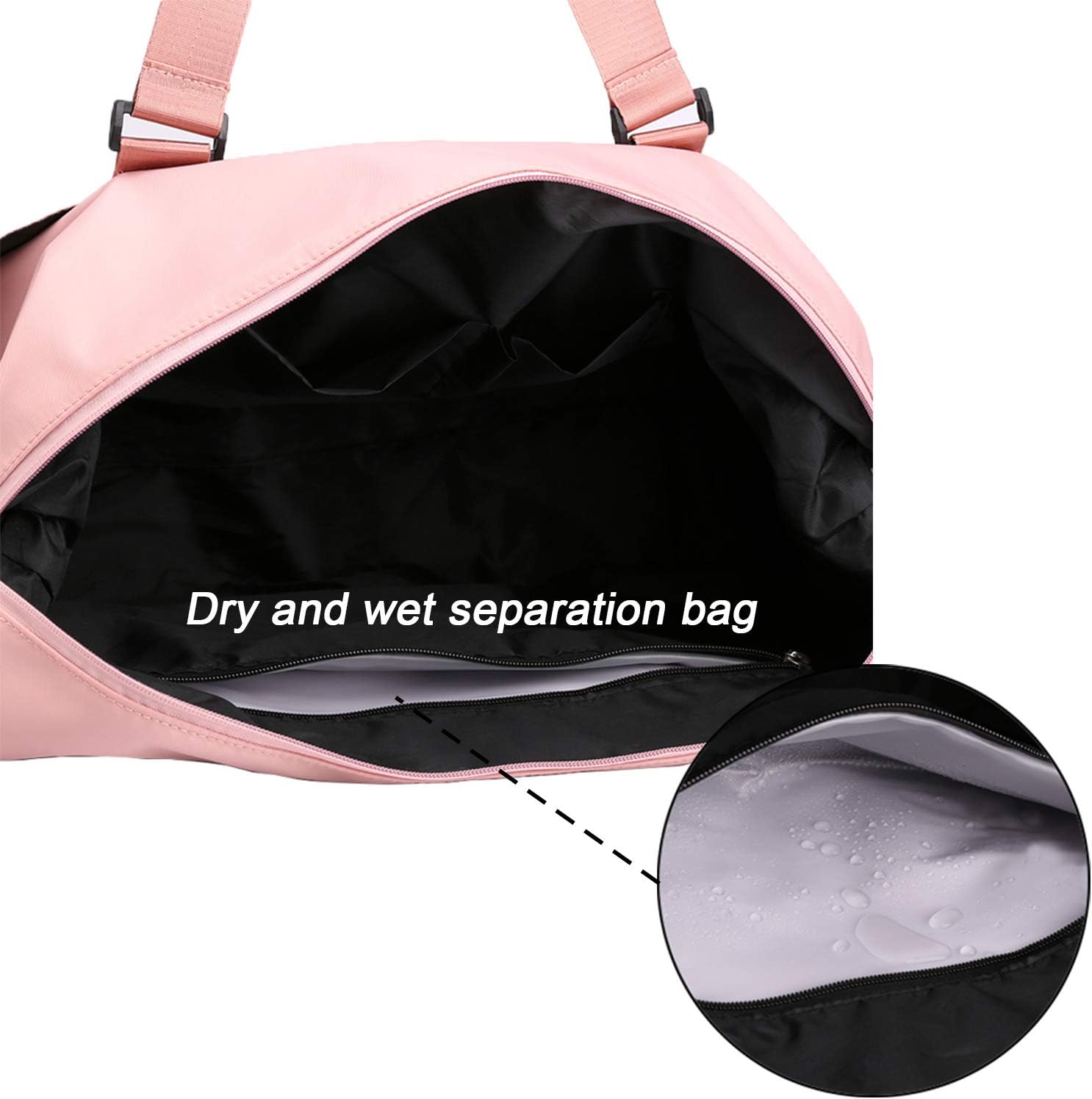 Forestfish Duffel Bags Traveling With Trolley Sleeve, Gym Bag Weekender Bags For Women, Grey - Image 6