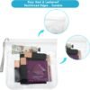 Lusofie 2 Pcs Clear airport security liquids bags,20x20cm Clear Plastic Zip Travel Bag Waterproof Clear Travel Toiletries Bag Travel Essentials For Women Men - Image 3