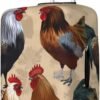 Travel Luggage Cover Rooster and Chicken Suitcase Covers for Luggage Fashion Suitcase Protector Fits 18-32" Luggage, Black, Small, Luggage Set - Image 8