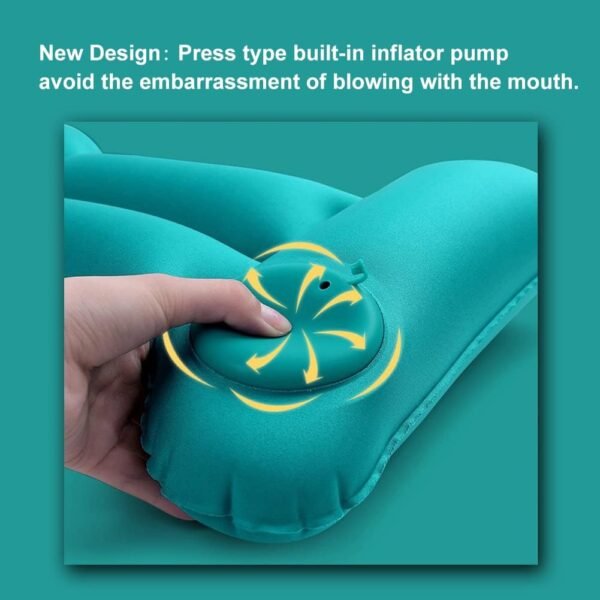 Inflatable Travel Nursing Waist Pillow, Blow Up Lumbar Body Back Support Pillow for Airplane Long Flight Journey Travel Airplane/Car/Bus/Train/Office (Silver Grey) - Image 6