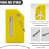 7 Pack Silicone Luggage Tag Baggage Handbag Travel Suitcase Tags with Name ID Card Perfect to Quickly Spot Luggage Suitcase (Yellow） - Image 2