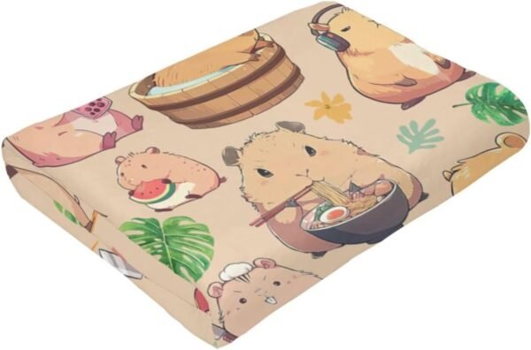 Capybara Gifts Blanket Bed Throw Blanket Soft Lightweight Cozy Warm Blankets for Kids Teens Men Women - Image 6