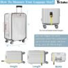 Yotako Clear PVC Suitcase Cover Protectors 20 Inch Luggage Cover for Wheeled Suitcase (20''(18.90''H x 14.90''L x 9.80''W)) - Image 3