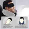 incemer® Premium Travel Pillows for Airplanes, Memory Foam Neck Pillow Airplane Pillow, Travel Neck Pillows for Airplanes, Head Support Soft Pillow for Sleeping Rest (Grey) - Image 2