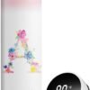 Personalized 16oz Initial Water Bottle,Smart Sport Water Bottle with LED Temperature Display,Customized Letter Coffee Thermos,Travel Coffee Mug (A)