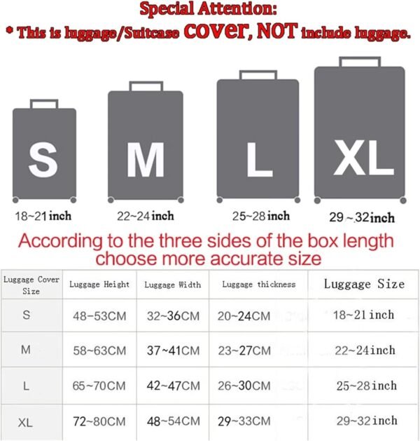 DISNIMO Ice Cream Corgi Luggage Cover Anti-scratch Suitcase Cover Protector for Travel 18-21 Inch Baggage Covers for Women Girls - Image 3