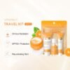 Vitamin C Travel Skincare Set for Teenage Girls, Skin Care Set Travel Kit 4 Pack, Face Routine Set for Women and Girls with Cleanser, Toner, Face Cream, Sunscreen SPF50 - Travel Essentials Gift Set - Image 4