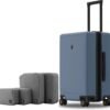 LEVEL8 Elegance Carry On Suitcase, 20 Inch Carry On Luggage with Wheels, Hardside Large Suitcases with Wheels, Tsa Lock,20-Inch, Blue Grey