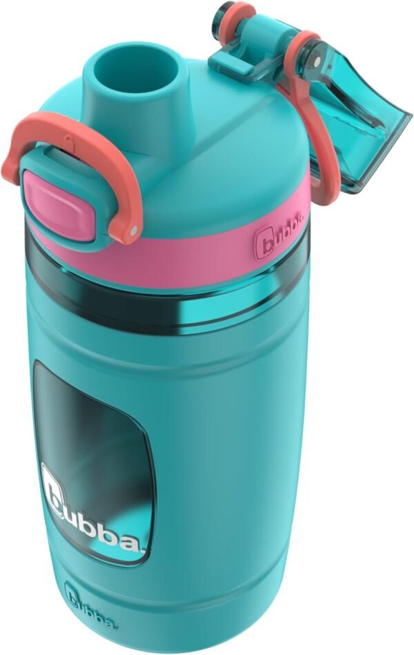 Bubba Kids Flo Water Bottle with Silicone Sleeve and Wide Mouth, 16 oz, Scuba - Image 3