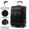 Travelpro Platinum Elite Softside Expandable Carry on Luggage, 2 Wheel Upright Suitcase, USB Port, Men and Women, Shadow Black, Carry On 22-Inch - Image 2