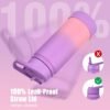 Mininoo Kids Water Bottle for School, 16oz Stainless Steel Insulated Water Bottle Kids with Straw Lid for Girls, Boys (Purple/Pink) - Image 5